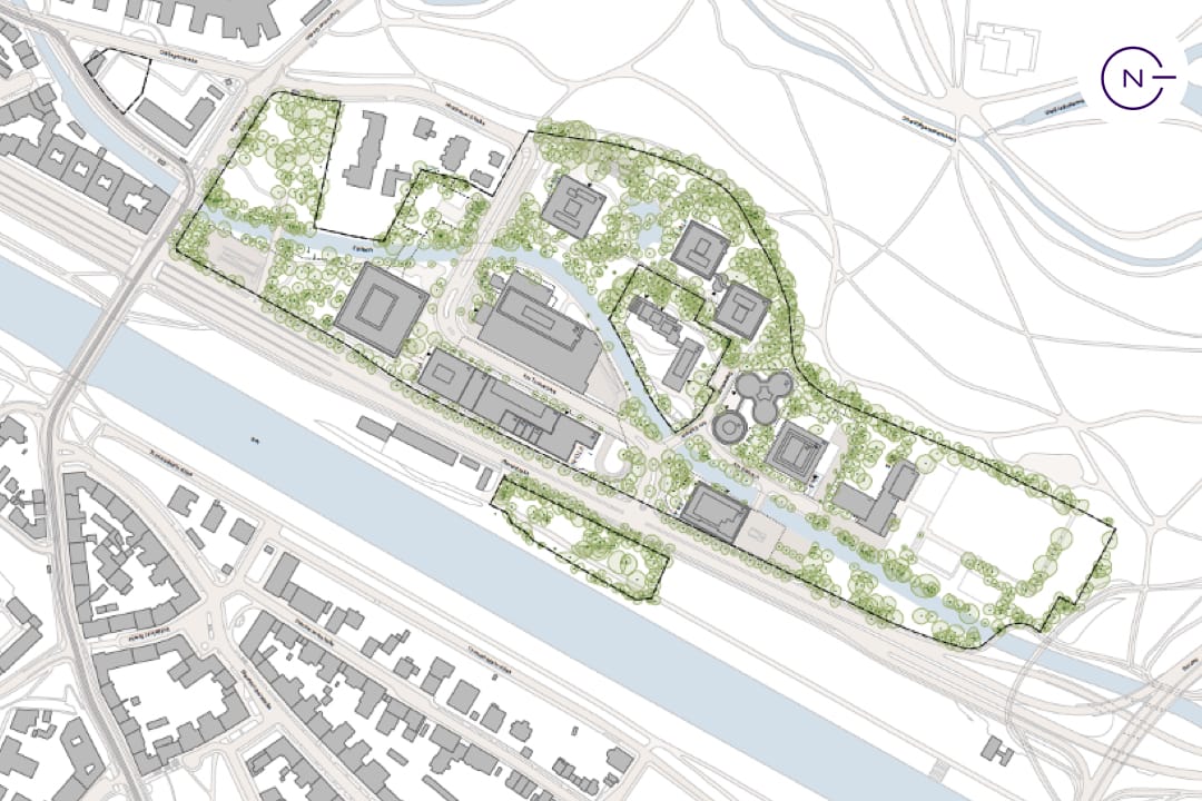 Site plan of the area